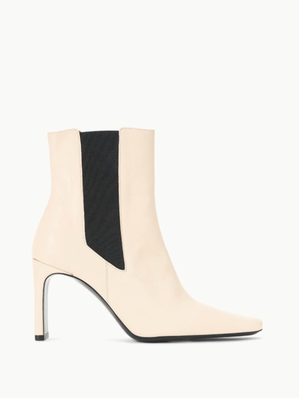 NIB STAUD “Wally” High Heel Ankle Boot in Cream Leather - Size 40 / W’s10